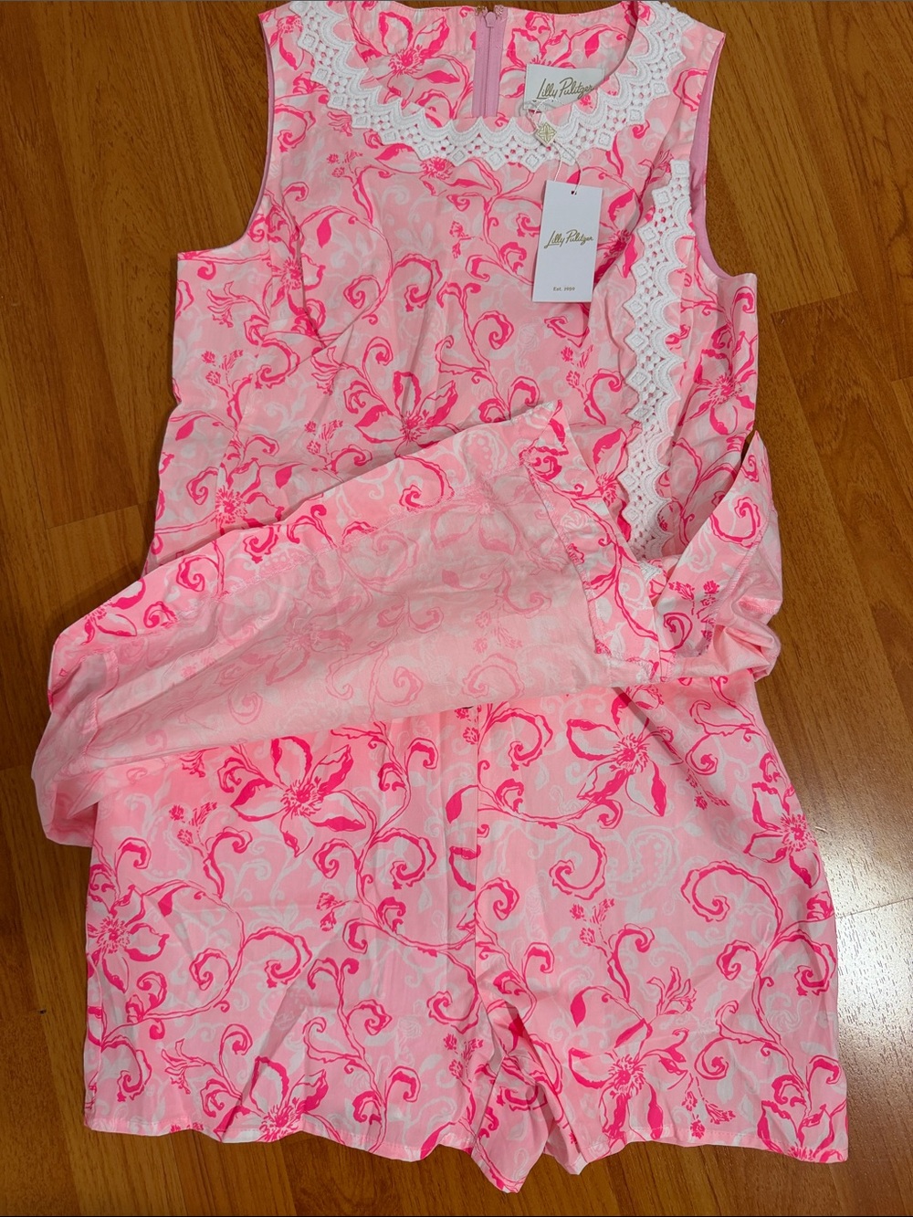 Lilly Pulitzer Pink shift Romper Dress - Picture 2 of 5